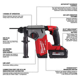 Milwaukee M18 FUEL 18-Volt Lithium-Ion Brushless 1 in. Cordless SDS-Plus Rotary Hammer Kit with FUEL 1/2 in. Impact Wrench (2 Batteries & Charger)