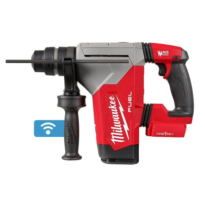 Milwaukee M18 FUEL 18V Lithium-Ion Brushless 1-1/8 in. Cordless SDS-Plus Rotary Hammer Dust Extractor Kit with FUEL 1/2 in. Impact Wrench (2915-22DE-2962-20)