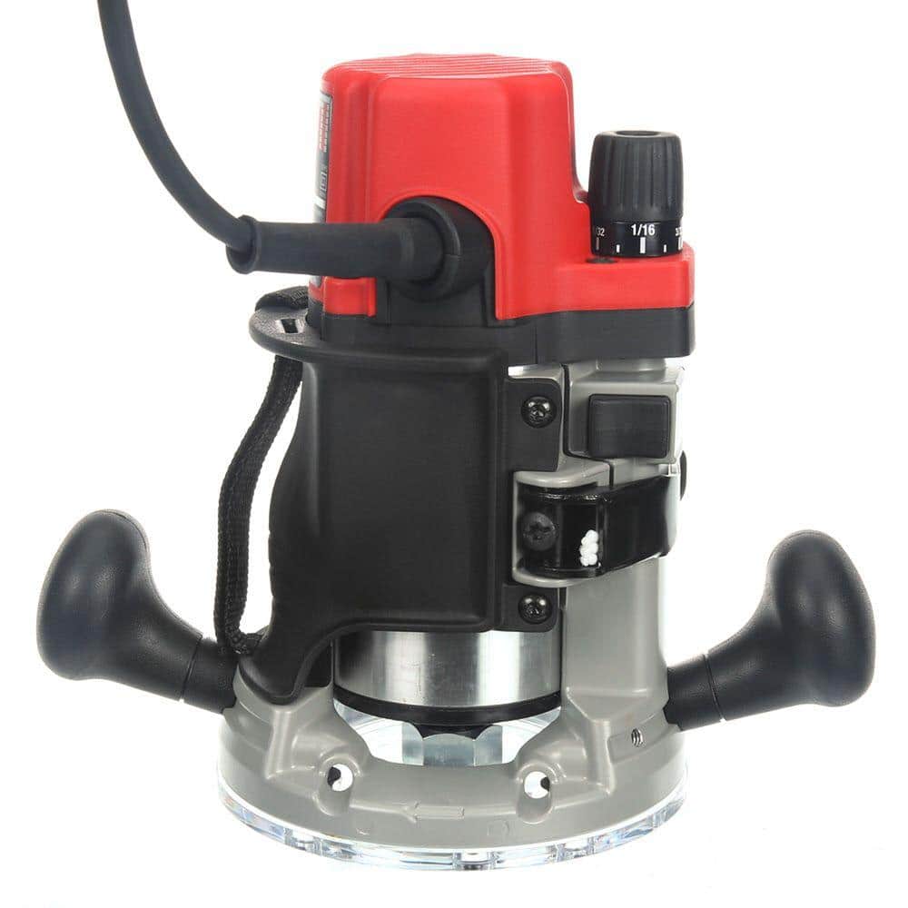Arbor Cone Router Milwaukee 2-1/4 Max HP EVS Multi-Base Router Kit with Plunge Base & Bo ...