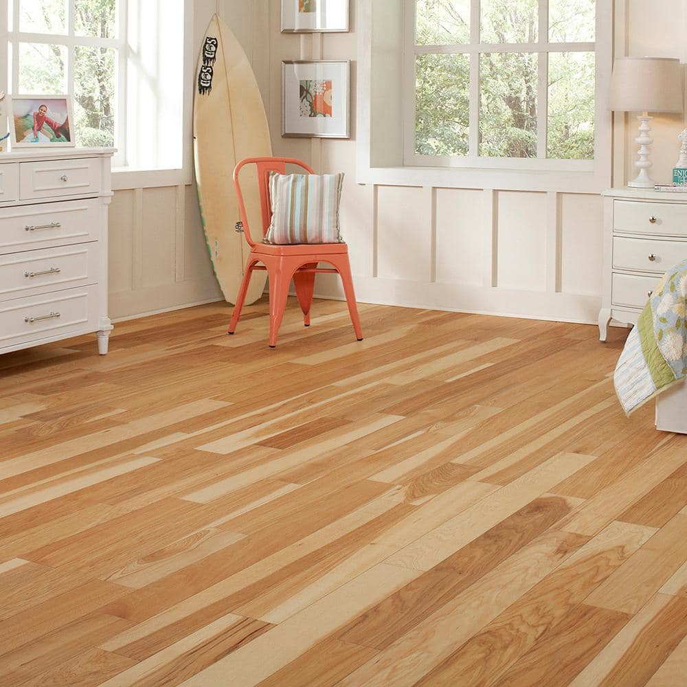 HOMELEGEND Natural Hickory 3/8 in. T x 5 in. W Wire Brushed