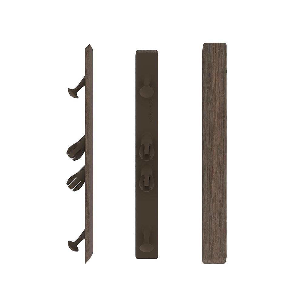 A single green leaf against a white background.