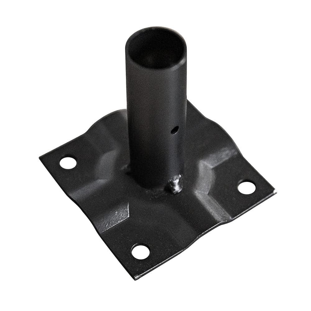 NUVO IRON Quick Fence Series 3 in. x 3 in. Metal Surface Fence Mount P ...
