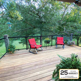 Peak Aluminum Railing 36 in. H x 40 in. W Matte Black Aluminum Deck Railing Picket Gate