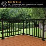 Peak Aluminum Railing 36 in. H x 40 in. W Matte Black Aluminum Deck Railing Picket Gate