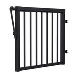 Peak Aluminum Railing 36 in. H x 40 in. W Matte Black Aluminum Deck Railing Picket Gate