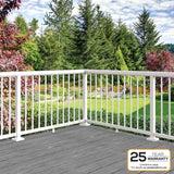 Peak Aluminum Railing 6 ft. White Aluminum Deck Railing Wide Picket and Spacer Kit for 36 in. high system