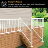 Peak Aluminum Railing 6 ft. White Aluminum Deck Railing Wide Picket and Spacer Kit for 36 in. high system