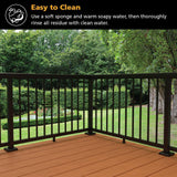 Peak Aluminum Railing 36 in. H x 18 in. W Clear Aluminum Deck Railing Tempered Glass Panel