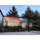 Peak Aluminum Railing 42 in. H x 42 in. W Aluminum Deck Railing Tempered Clear Glass Panel