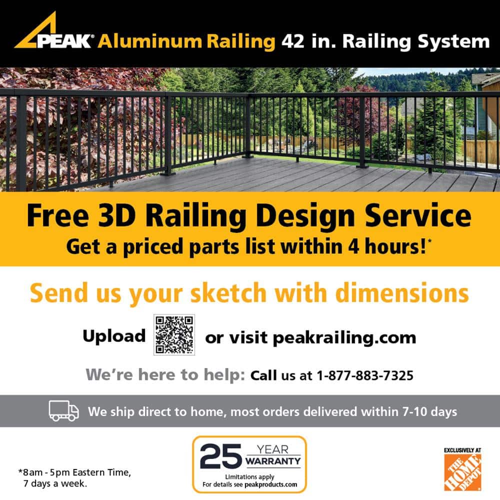 Peak Aluminum Railing 5 in. H x 9.5 in. WBlack Aluminum Deck Railing Corner Fascia Mount Bracket for 42 in. high system