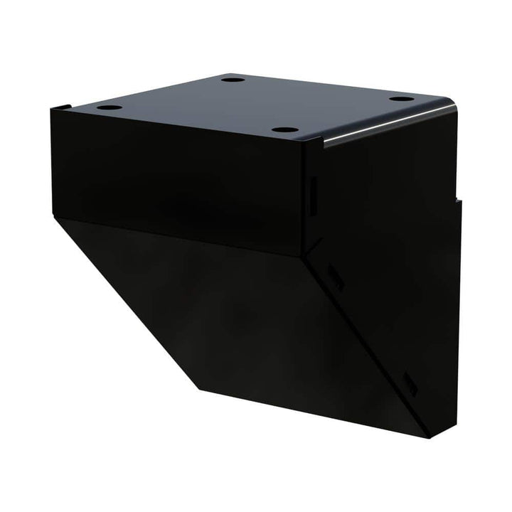 Peak Aluminum Railing 6.5 in. H x 4.5 in. W Black Aluminum Deck Railing Mid/End/Stair Fascia Mount Bracket for 42 in. high system