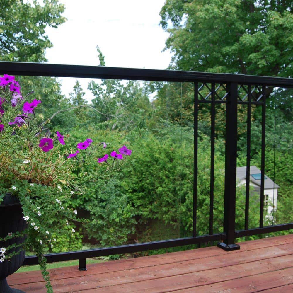 Peak Aluminum Railing Black Aluminum Deck Railing Decorative Handrail Spacers Kit
