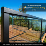 Peak Aluminum Railing 6 ft. Black Aluminum Deck Railing Stair Picket and Spacer Kit for 42 in. high system