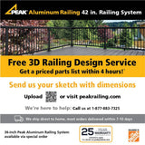 Peak Aluminum Railing 6 ft. Black Aluminum Deck Railing Stair Picket and Spacer Kit for 42 in. high system