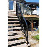 Peak Aluminum Railing 6 ft. Black Aluminum Deck Railing Stair Picket and Spacer Kit for 42 in. high system