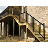 Peak Aluminum Railing 6 ft. Black Aluminum Deck Railing Stair Picket and Spacer Kit for 42 in. high system