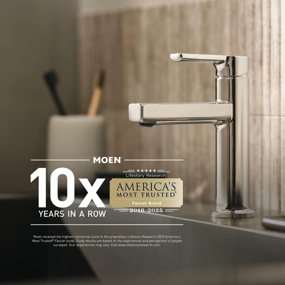 MOEN 4-Spray 5 in. Single Wall Mount Fixed Shower Head in Polished Brass