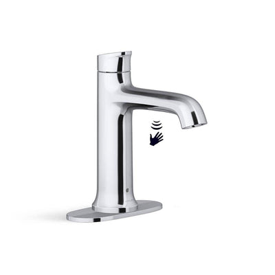 KOHLER Mistos Battery Powered Touchless Single Hole Bathroom Faucet in Polished Chrome