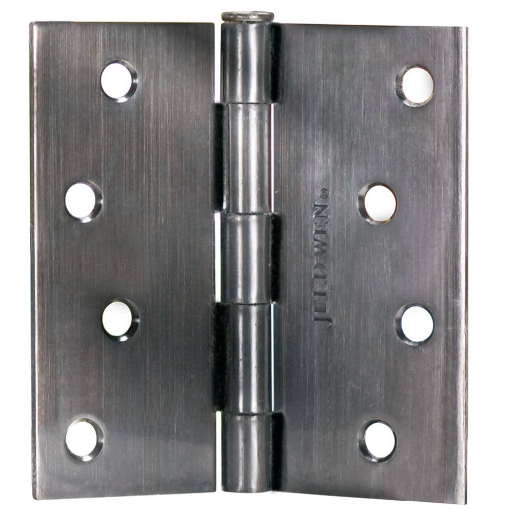 JELD-WEN 36 in. x 80 in. Camber Top Mission Prairie Primed Steel Prehung Left-Hand Inswing Front Door with Brickmould