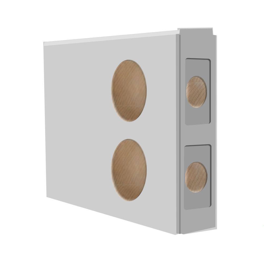 JELD-WEN 36 in. x 80 in. 6-Lite Craftsman White Painted Steel Prehung Left-Hand Inswing Front Door with Brickmould and Shelf