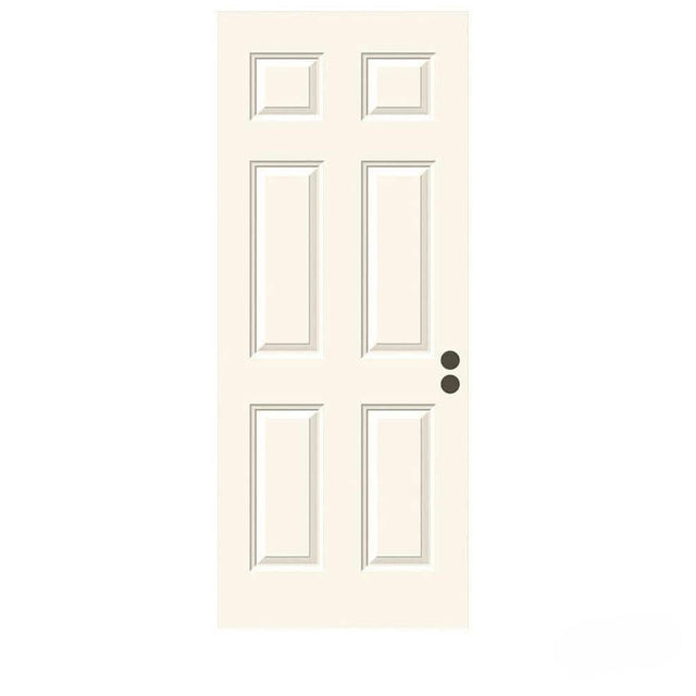 JELD-WEN 30 in. x 80 in. 6-Panel Primed Premium Steel Front Door Slab