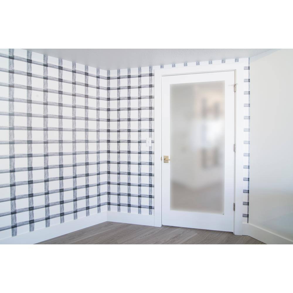 Krosswood Doors 32 in. x 96 in. 1-Lite Satin Etch Solid Core MDF Primed Interior Door Slab