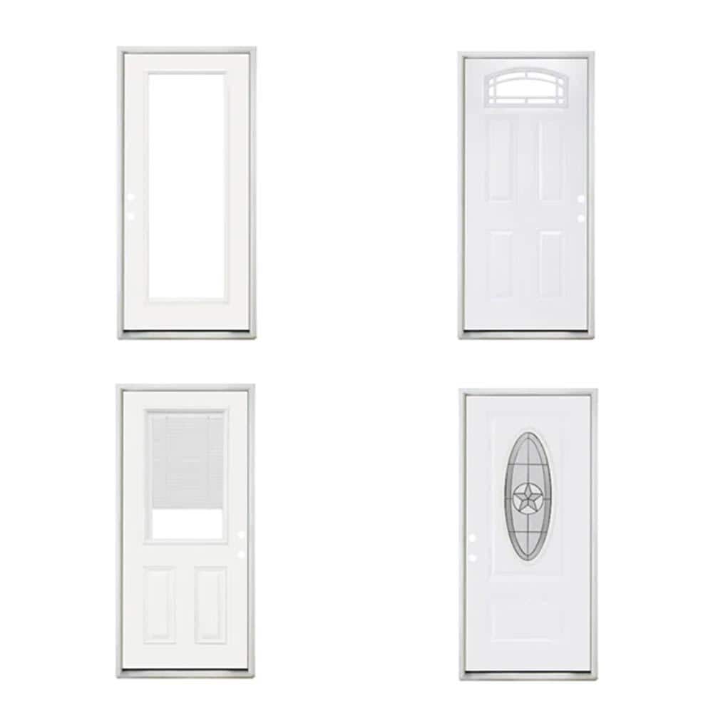 Steves & Sons Reliant Fiberglass Customizable Front Door Collection - Prehung