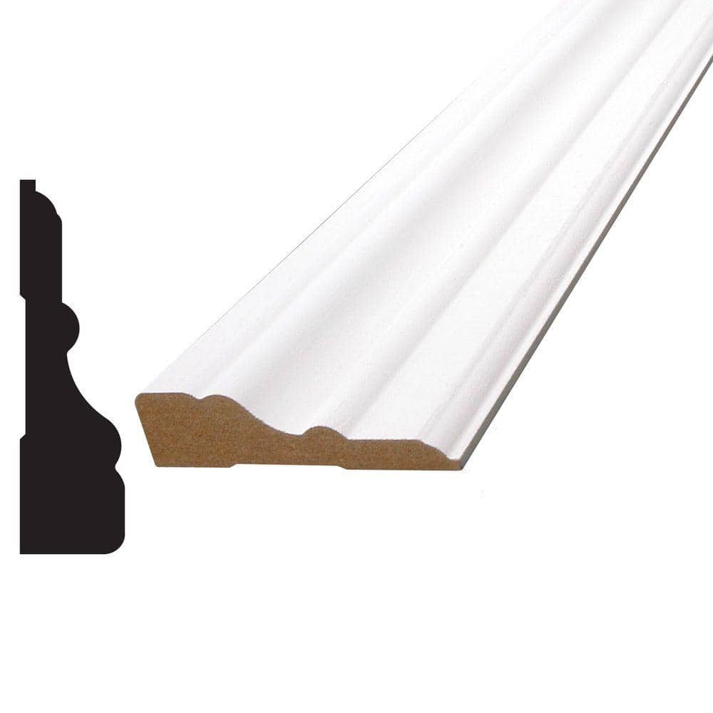 Alexandria Moulding 5/8 in. x 2-1/4 in. x 84 in. Primed MDF Casing Mou ...