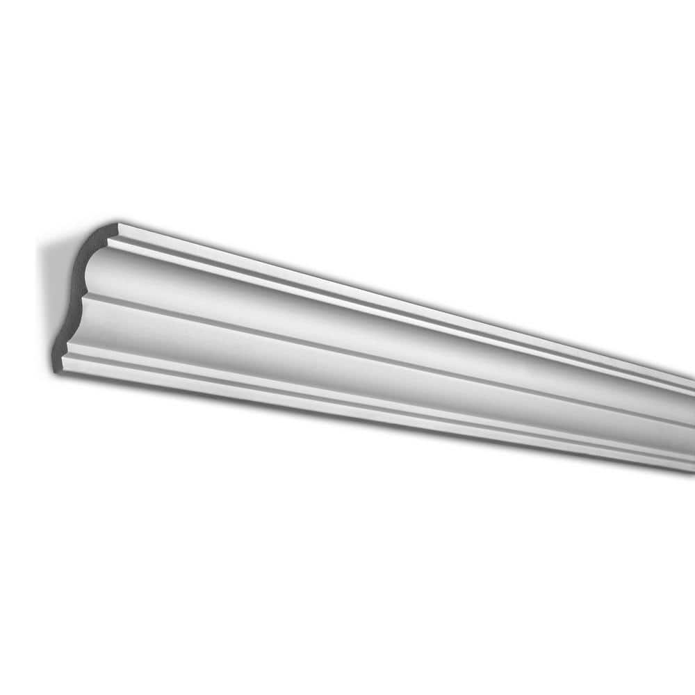American Pro Decor 2-3/8 in. x 3-1/8 in. x 96 in. Plain Polyurethane C ...