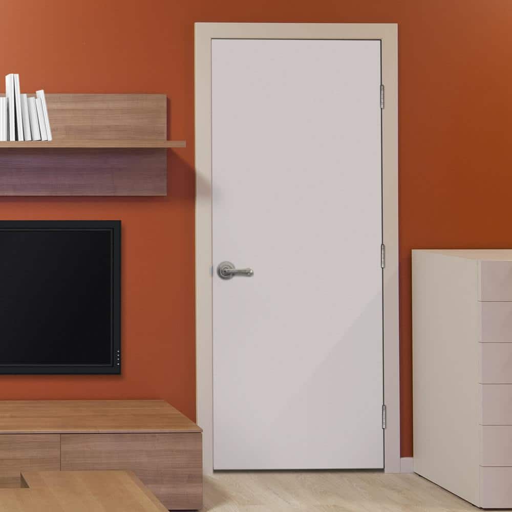 Masonite 24 in. x 80 in. Primed White Smooth Flush Hardboard Hollow Core Composite Interior Door Slab