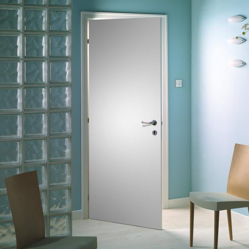 Masonite 24 in. x 80 in. Primed White Smooth Flush Hardboard Hollow Core Composite Interior Door Slab