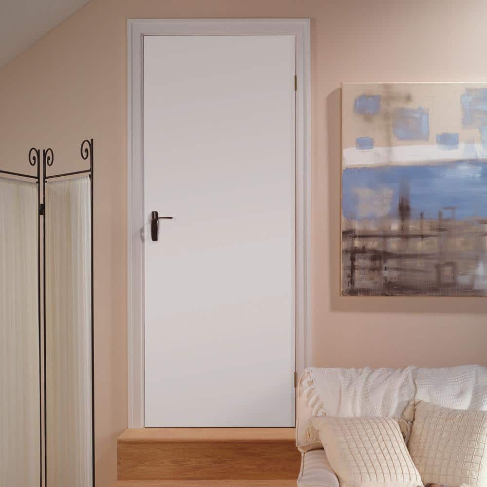 Masonite 24 in. x 80 in. Primed White Smooth Flush Hardboard Hollow Core Composite Interior Door Slab