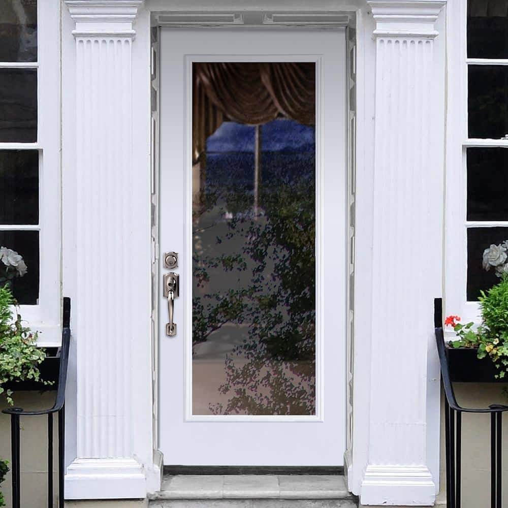 Masonite Premium 9 Lite Primed Steel Prehung Front Door, Right-Hand Inswing, No Brickmold, 36 in. x 80 in.