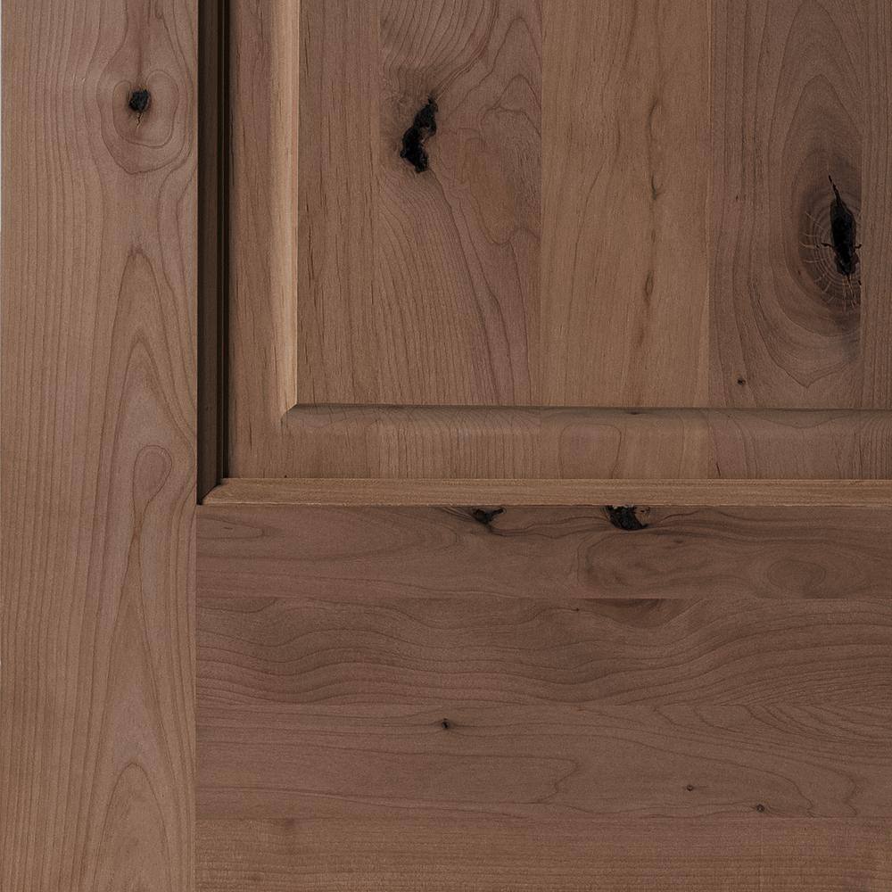 Krosswood Doors 36 in. x 80 in. Rustic Knotty Alder Arch Top Provincial Stain Left-Hand Inswing Wood Single Prehung Front Door