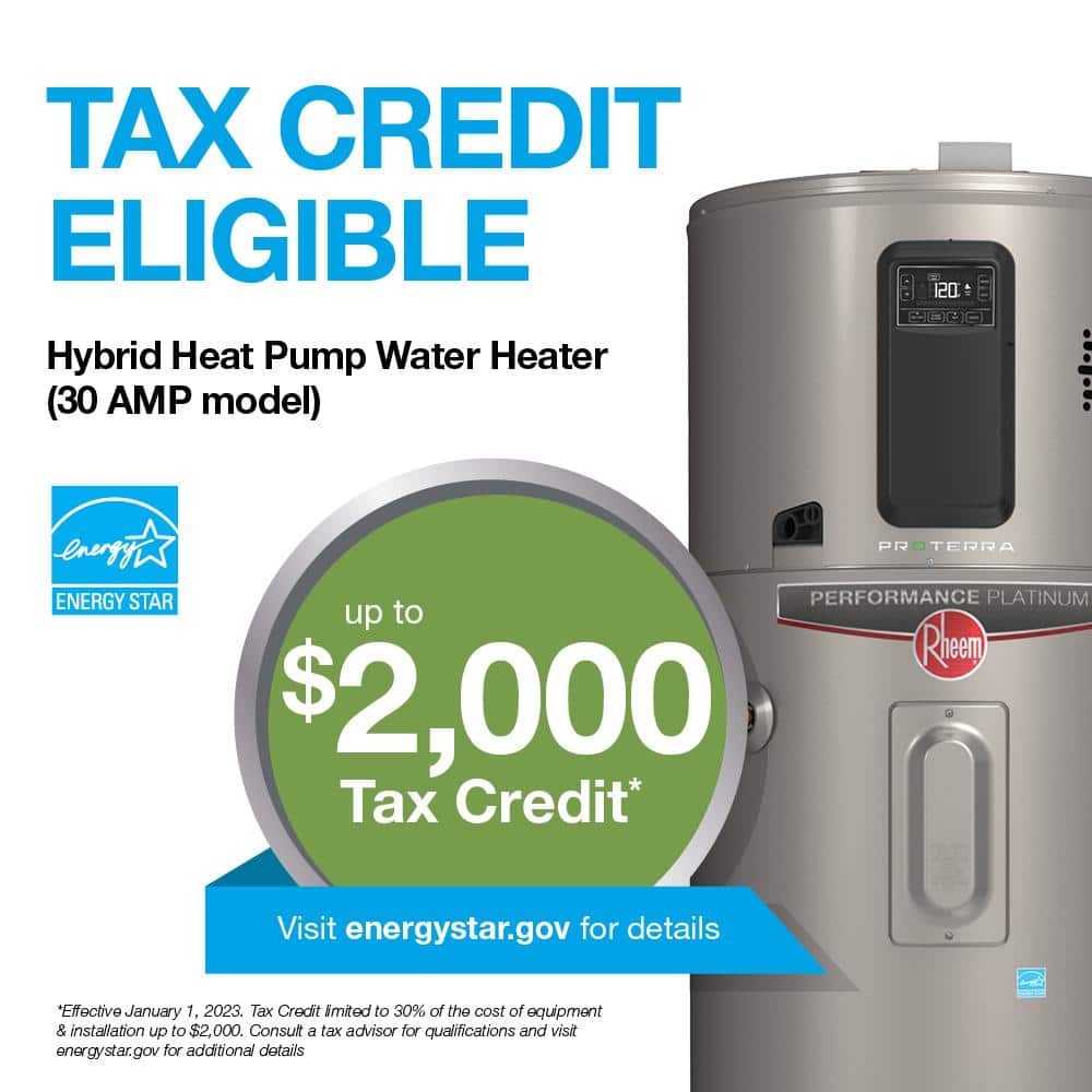 Heat Pump Energy Efficient Gas Water Heater Rheem ProTerra 80