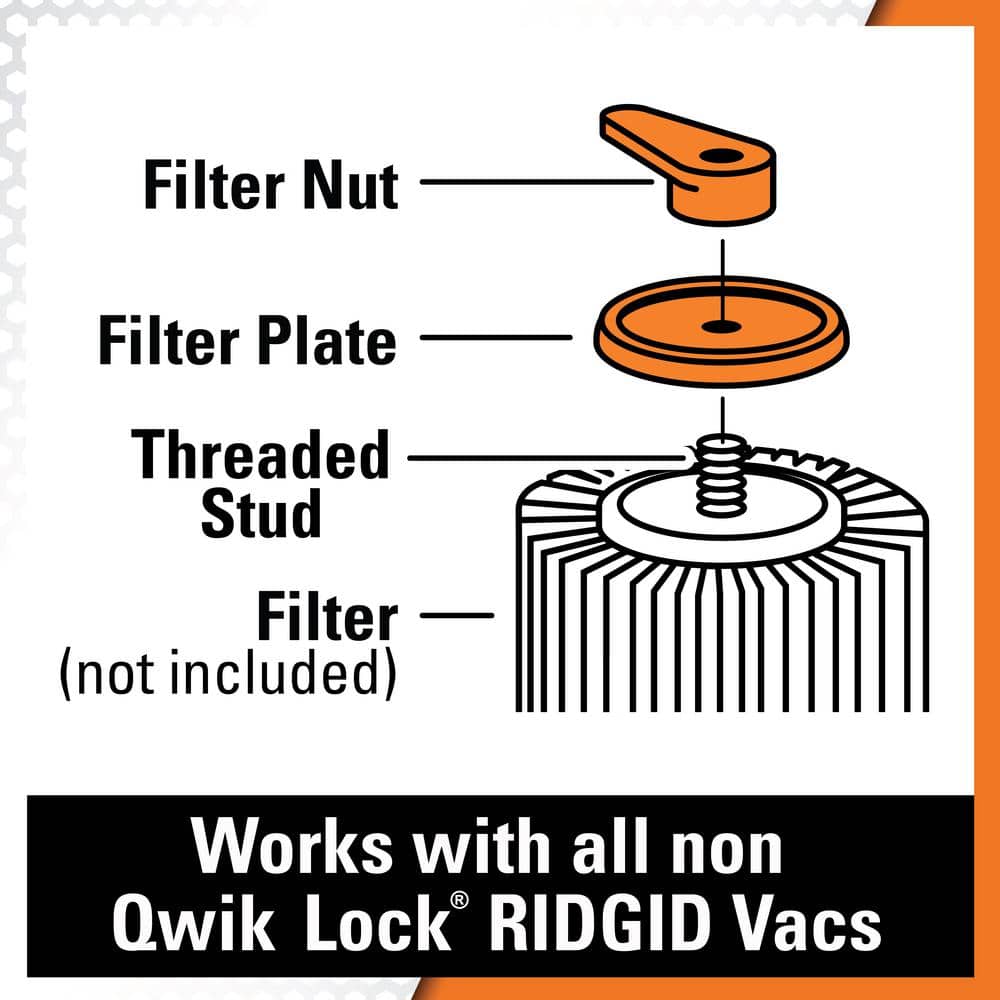 Ridgid Filter Nut And Plate For Wet Dry Vac Vt2565