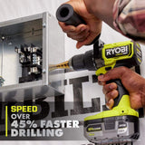 RYOBI ONE+ HP 18V Brushless 1/2 in. Hammer Drill/Driver Kit with 4.0Ah HIGH PERFORMANCE Battery, Charger and Bag