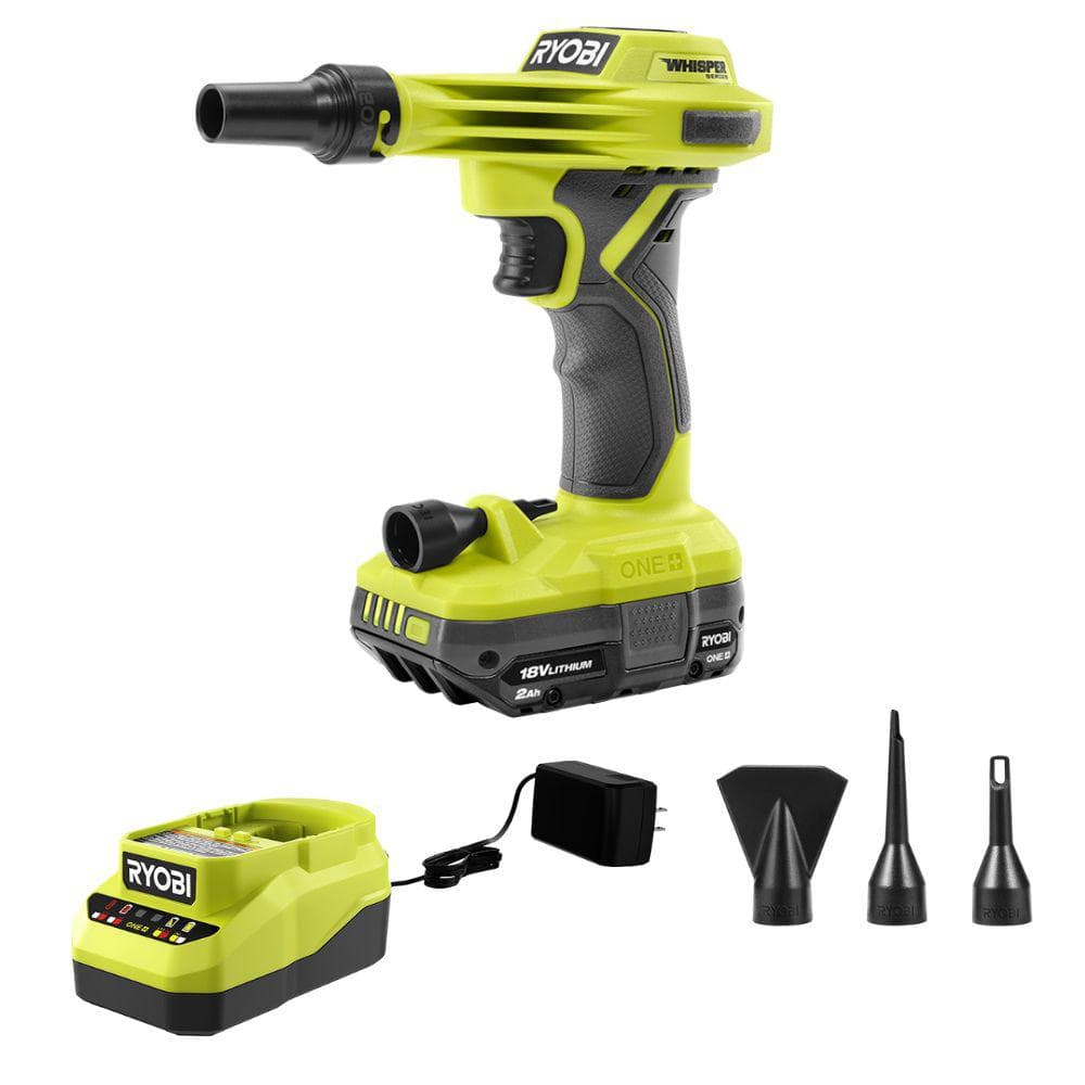 RYOBI ONE+ 18V High Volume Inflator Kit with 2.0Ah Battery and Charger ...