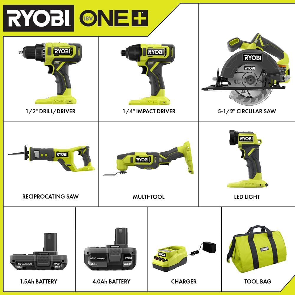 drill driver ryobi one+ combo kit