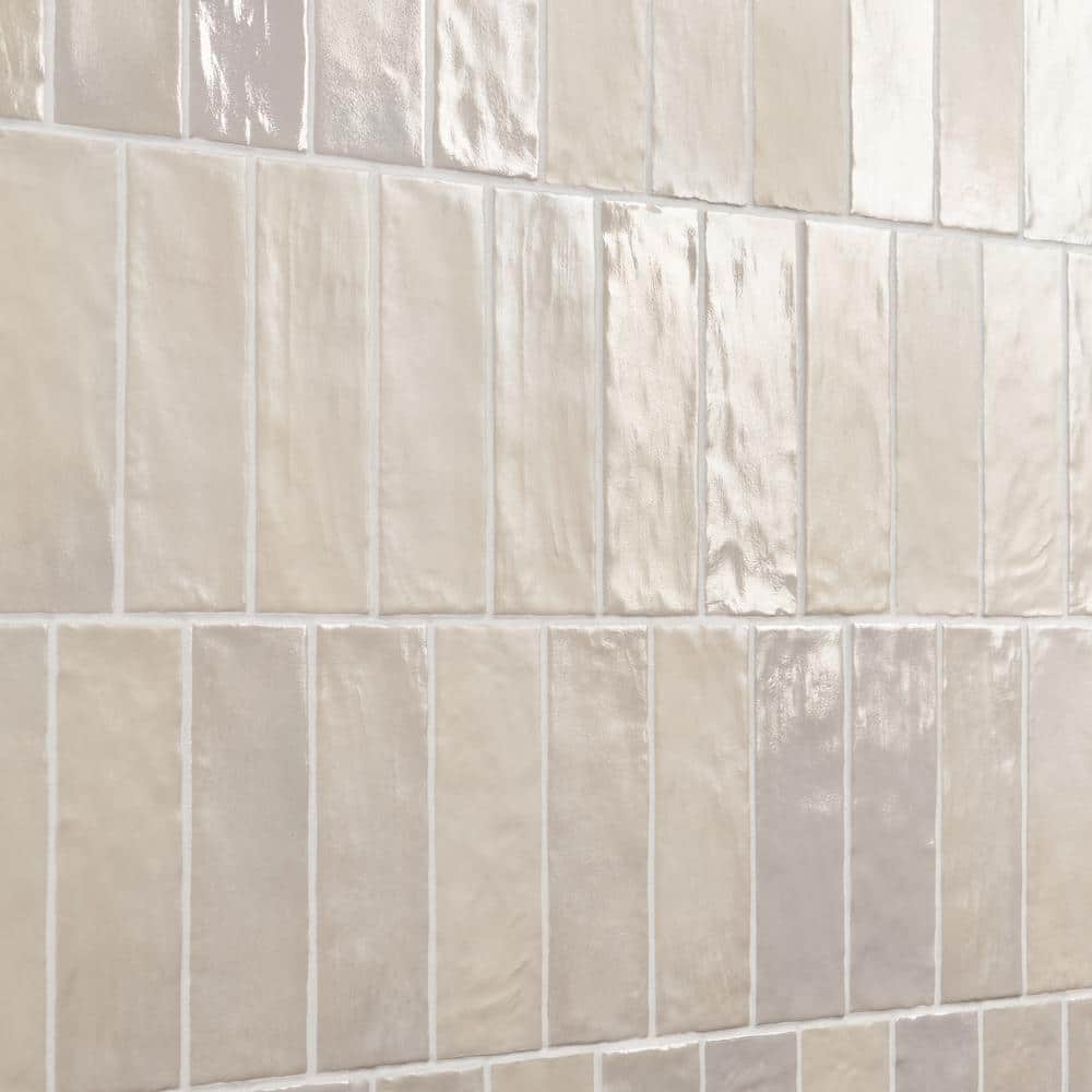 Ivy Hill Tile Amagansett Cream 2 in. x 8 in. 9 mm Satin Ceramic
