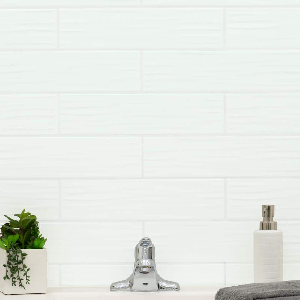 Matte Riptide Tiles MSI Sapheda Riptide Satin 4 in. x 16 in. Matte Ceramic Stone Look Wall ...