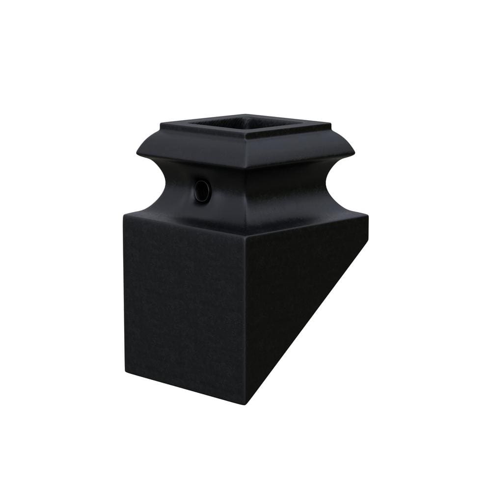 EVERMARK Stair Parts 5 8 In Satin Black Angled Metal Baluster Shoe Fo evermark-stair-parts-5-8-in-satin-black-angled-metal-baluster-shoe-fo