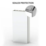 TaiMei 12 in. x 24 in. Frameless Recessed or Surface-Mount Beveled Single Mirror Bathroom Medicine Cabinet