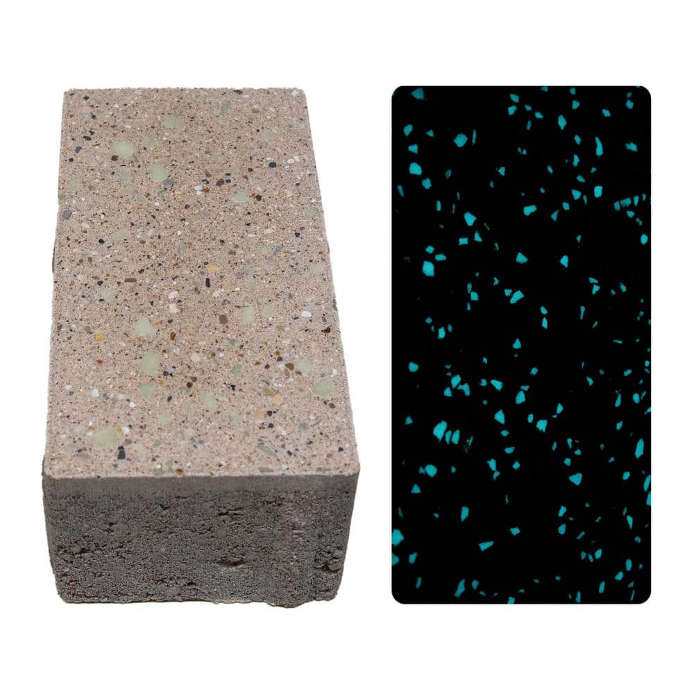 Brilliance Patio Stone - Sea Salt White Color 4 in. x 8 in. x 2-3/8 in ...