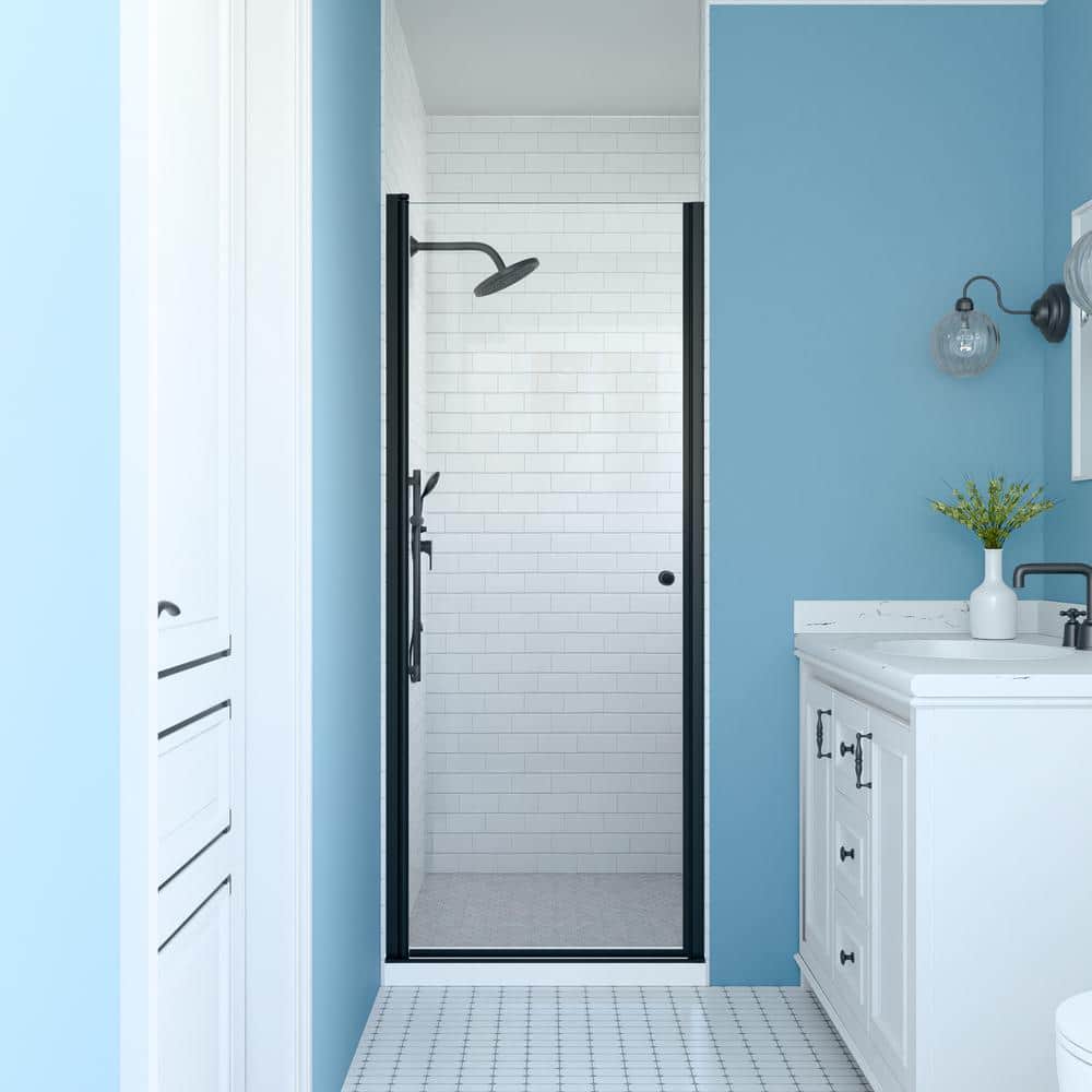 SHAAMA 23 to 24 in. W x 72 in. H Space Saving Pivot Semi-Frameless Swi ...