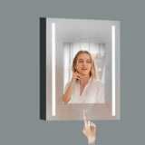 XUJMK Anti-fog 60 in. W x 30 in. H Rectangular Aluminum Medicine Cabinet with Mirror in Silver LED Bathroom Defogging Dimmer
