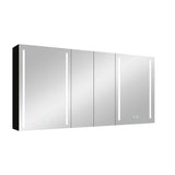 XUJMK Anti-fog 60 in. W x 30 in. H Rectangular Aluminum Medicine Cabinet with Mirror in Silver LED Bathroom Defogging Dimmer