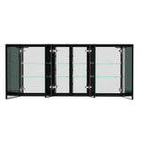 XUJMK Anti-fog 60 in. W x 30 in. H Rectangular Aluminum Medicine Cabinet with Mirror in Silver LED Bathroom Defogging Dimmer