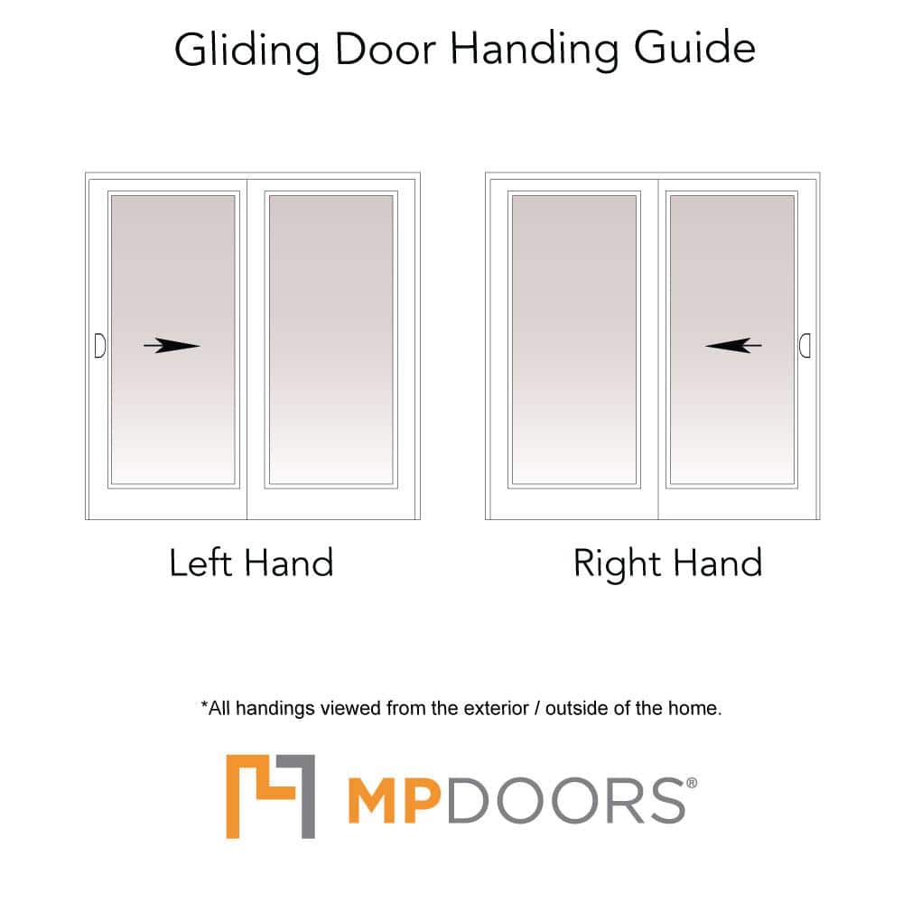 60 in. x 80 in. Woodgrain Interior and Smooth White Exterior Right-Hand Composite Sliding Patio Door