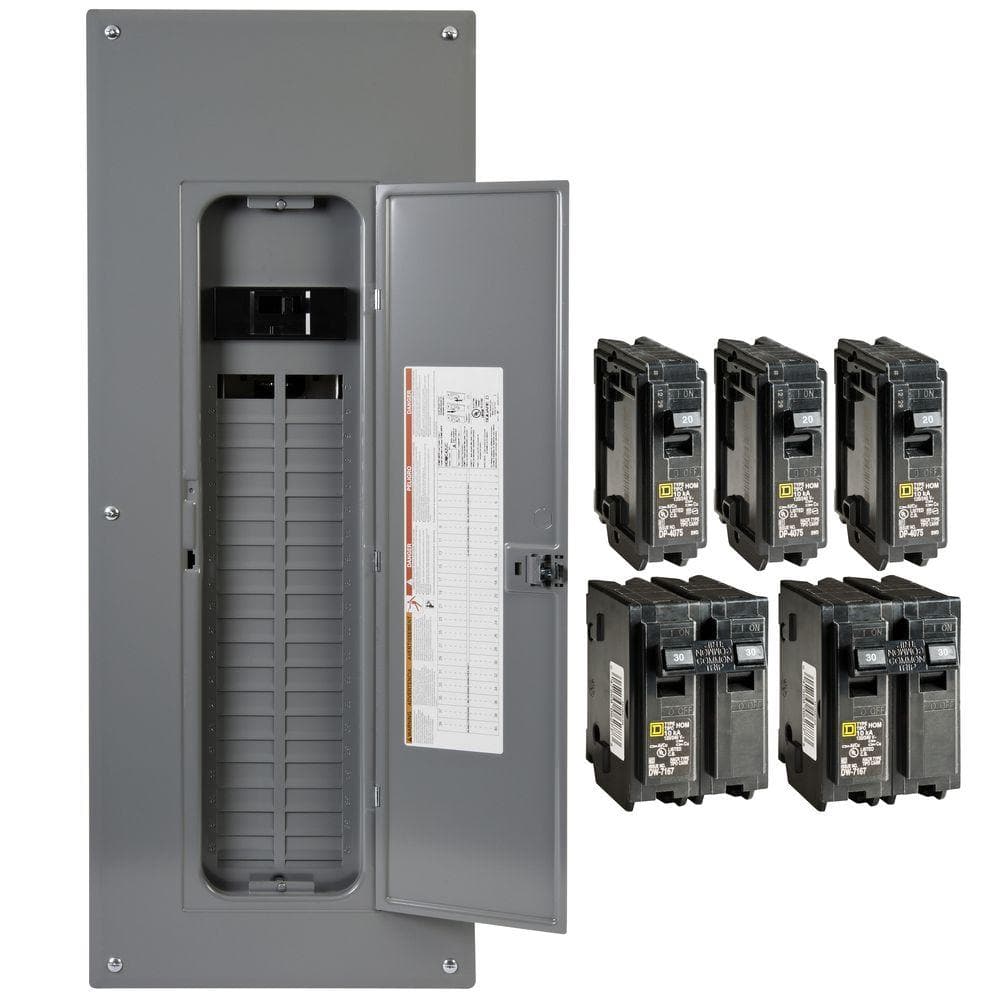 Square D Homeline 200-Amp 40-Space 80-Circuit Indoor Main Breaker Plug-On Neutral Load Center - HOM4080M200PCVP
